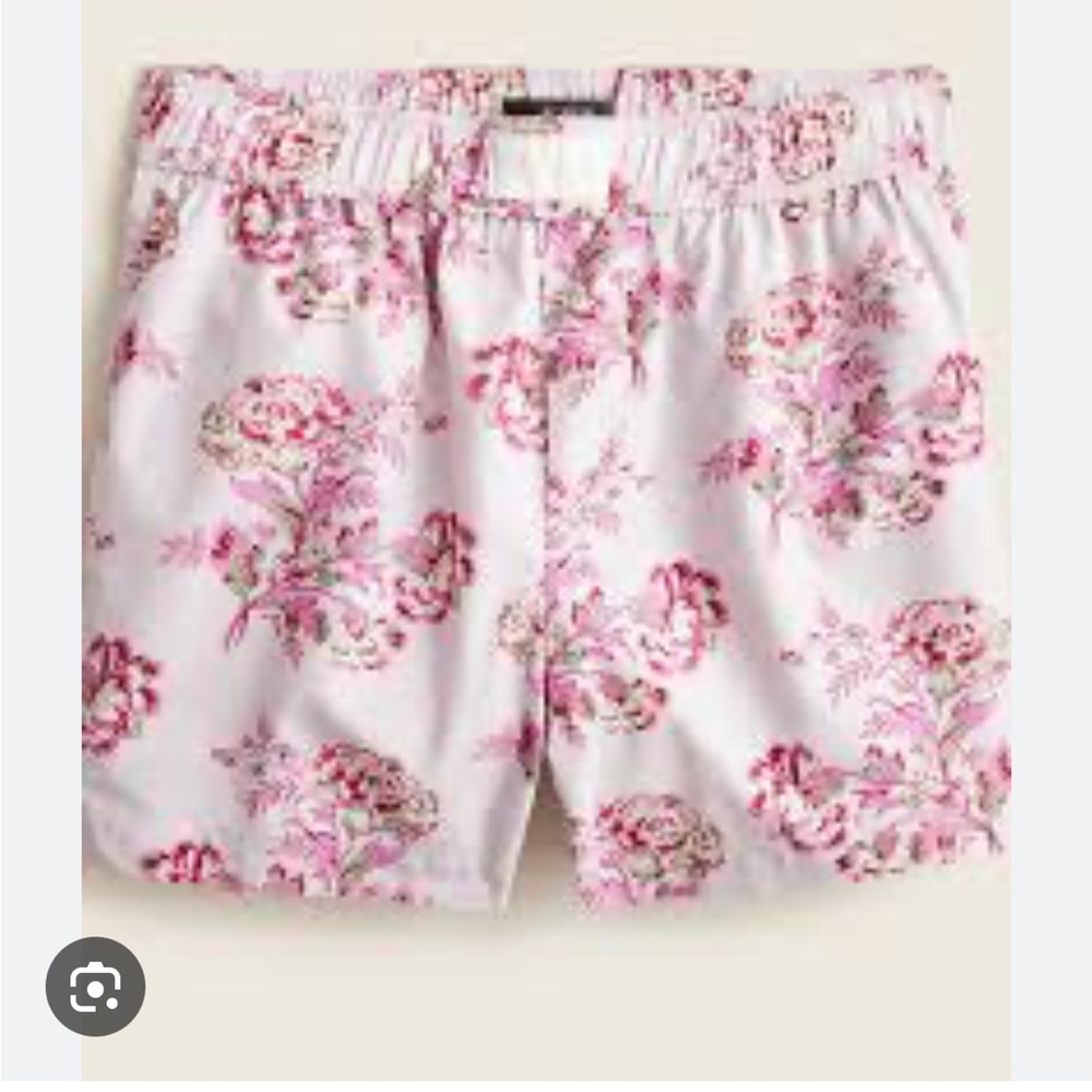 J.Crew Floral Pink and White Boxers NWT